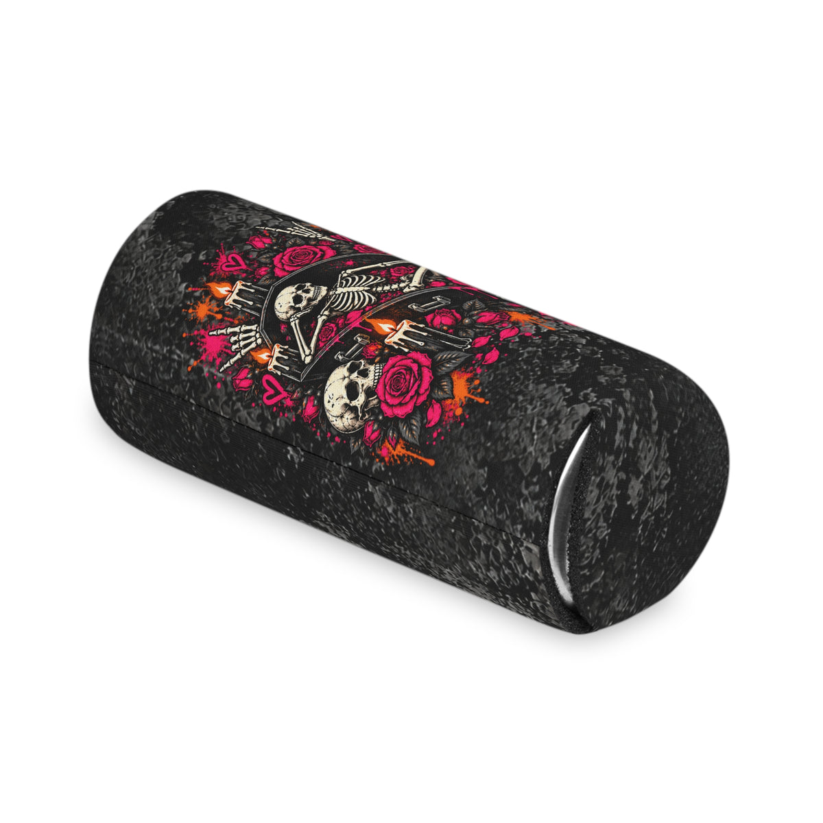 Dead & Unbothered Foam Grip Koozie | Gothic Skeleton Can Cooler by Subbin4Sanity
