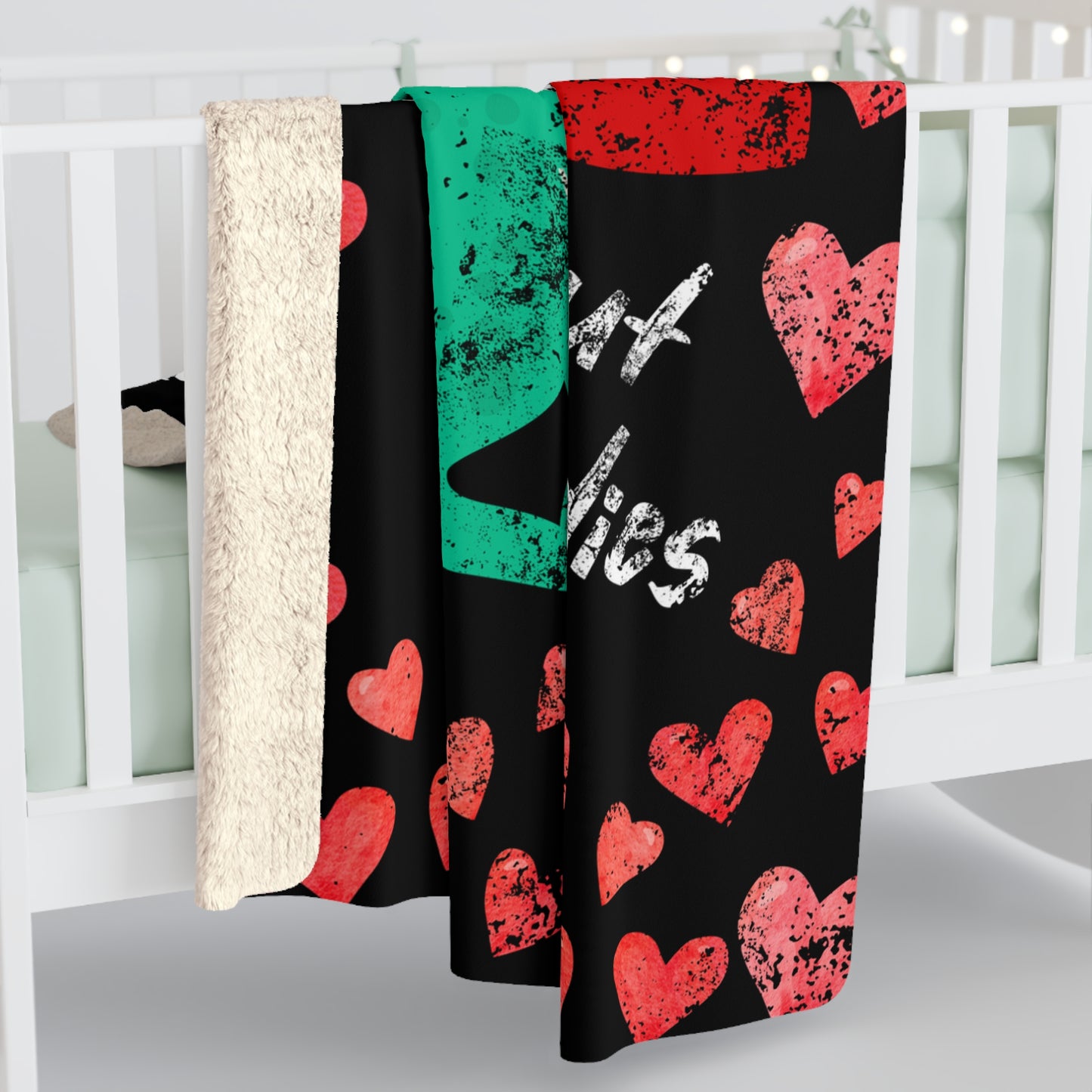 Custom Valentines Sherpa Fleece Blanket