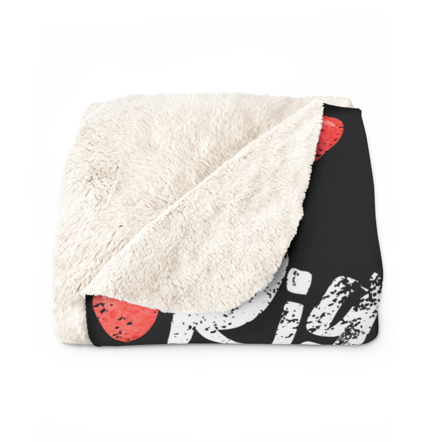 Personalized dinosaur Valentine’s sherpa fleece blanket with custom name