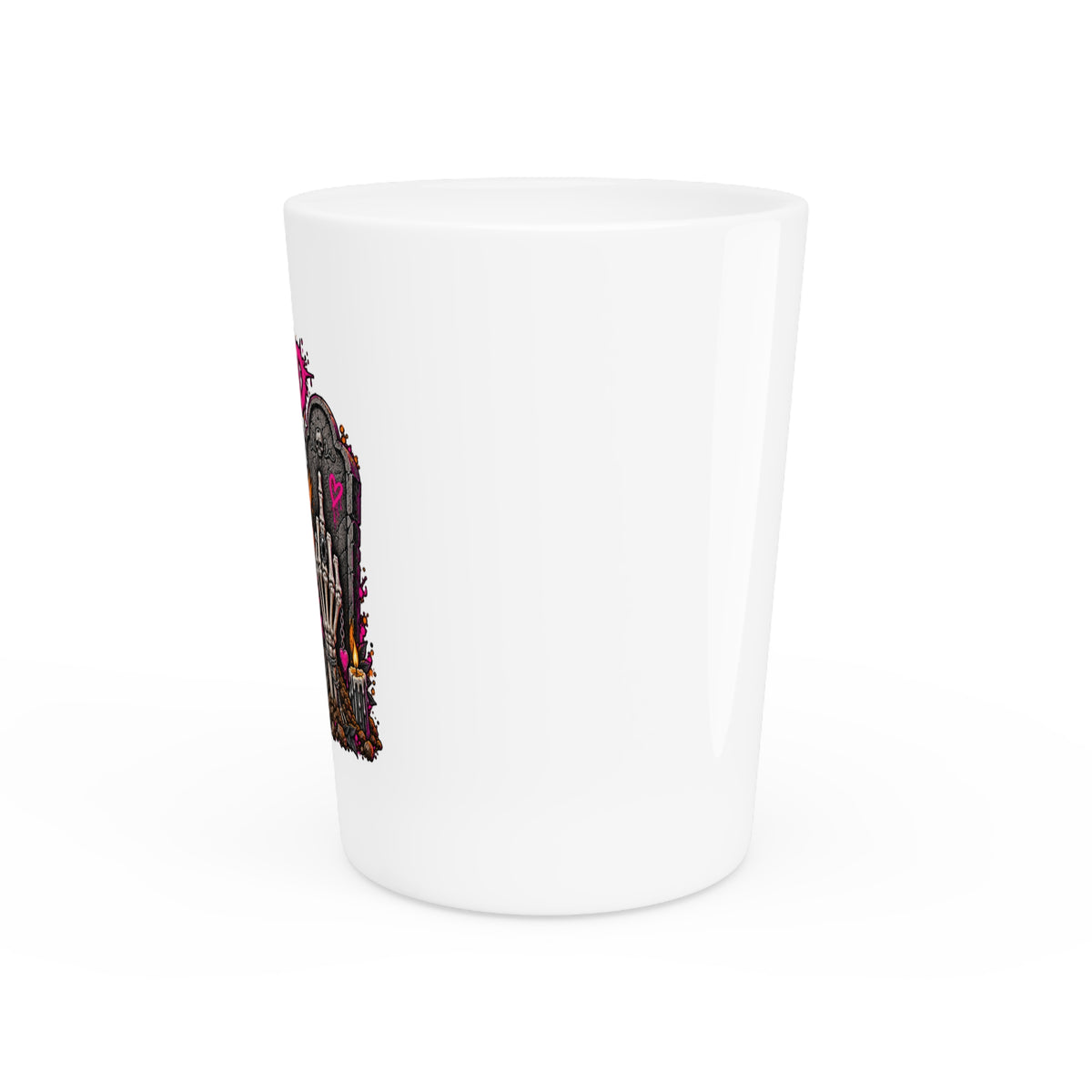 I Buried My Last Fuck Right Here Shot Glass | Sarcastic Gothic Drinking Glass by Subbin4Sanity