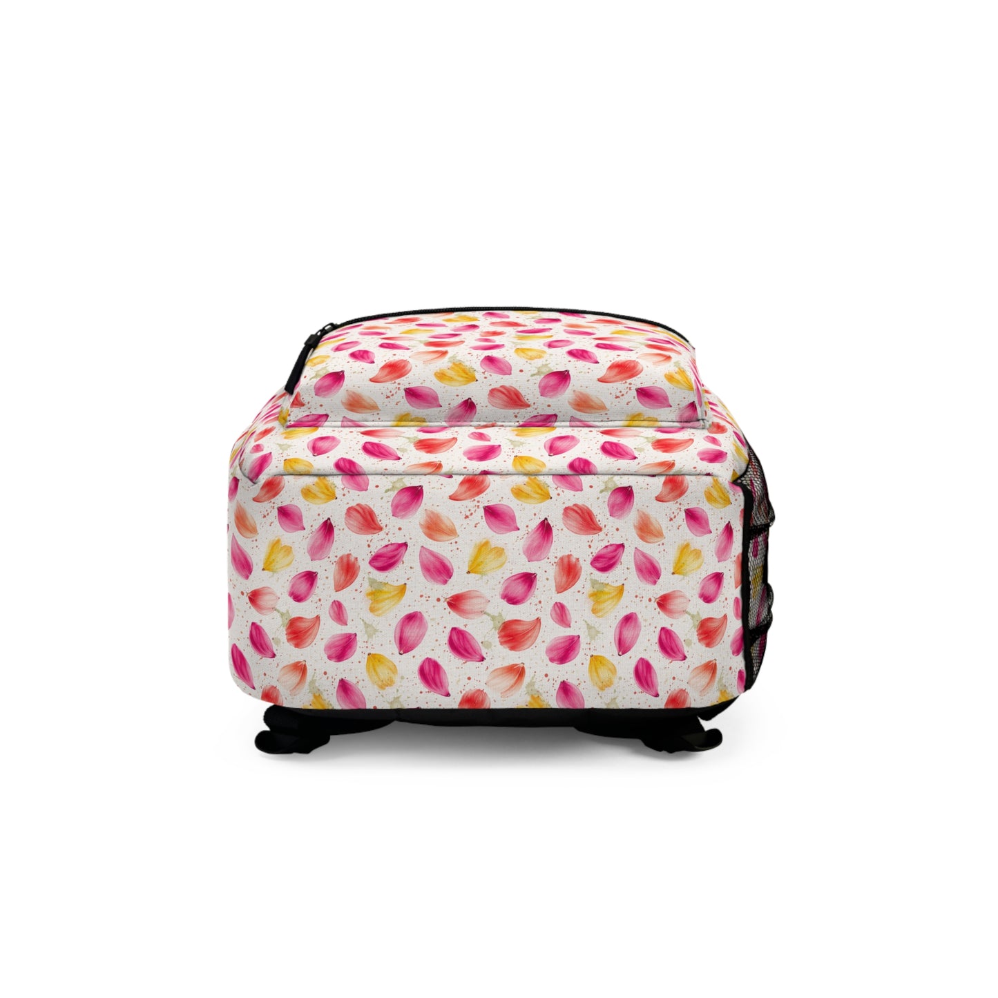 Watercolor Spring Petals Pattern – Splatter Bloom Collection – School Backpack