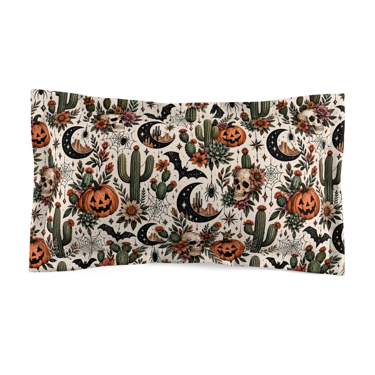 Desert Moonlight Pillow Sham | Boho Desert Halloween Celestial Bedding by Subbin4Sanity