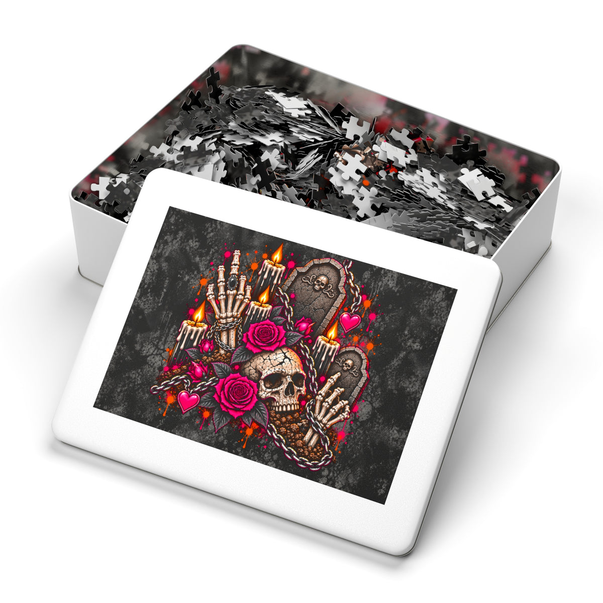 Dirt & Defiance Halloween Jigsaw Puzzle | Gothic Coffin Statement Puzzle by Subbin4Sanity