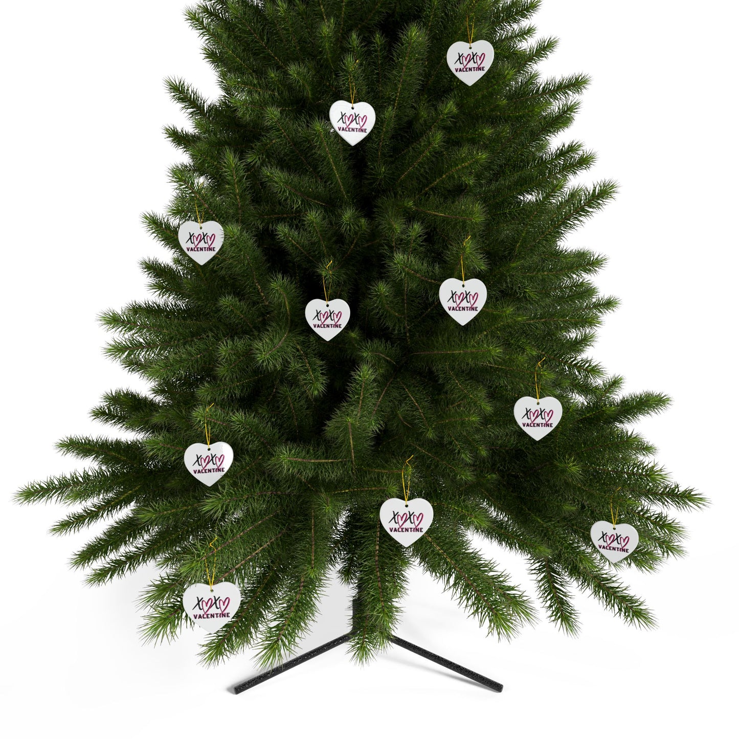 XOXO Valentine Ceramic Ornament | Flirty Heart Valentine Decor Keepsake by Subbin4Sanity