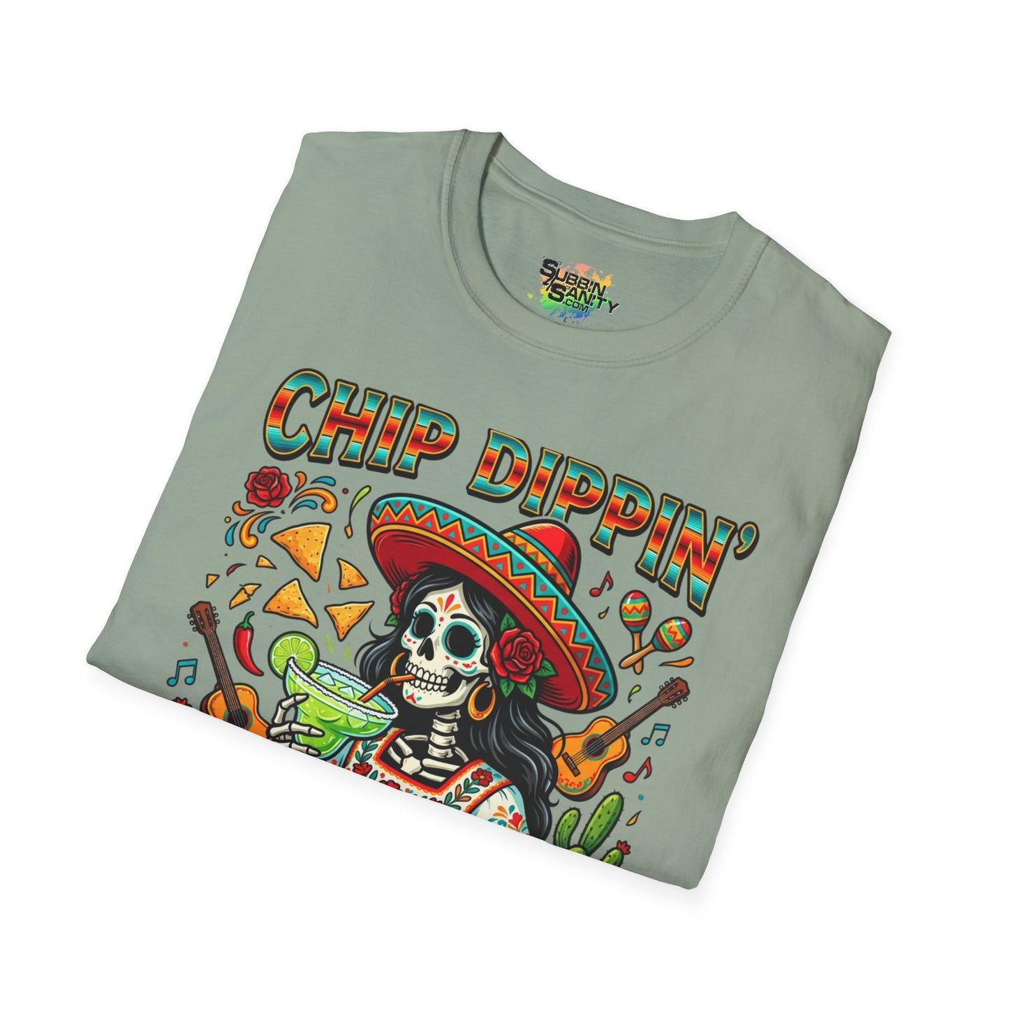"Chip Dippin Margarita Sippin" (Square) | Unisex Softstyle T-Shirt