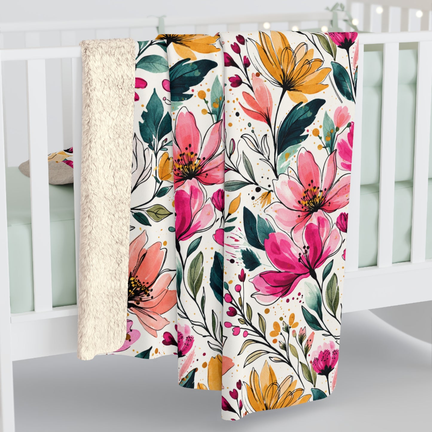 Modern Botanical Wildflower Pattern – Splatter Bloom Collection – Original Seamless Design By Subbin4Sanity