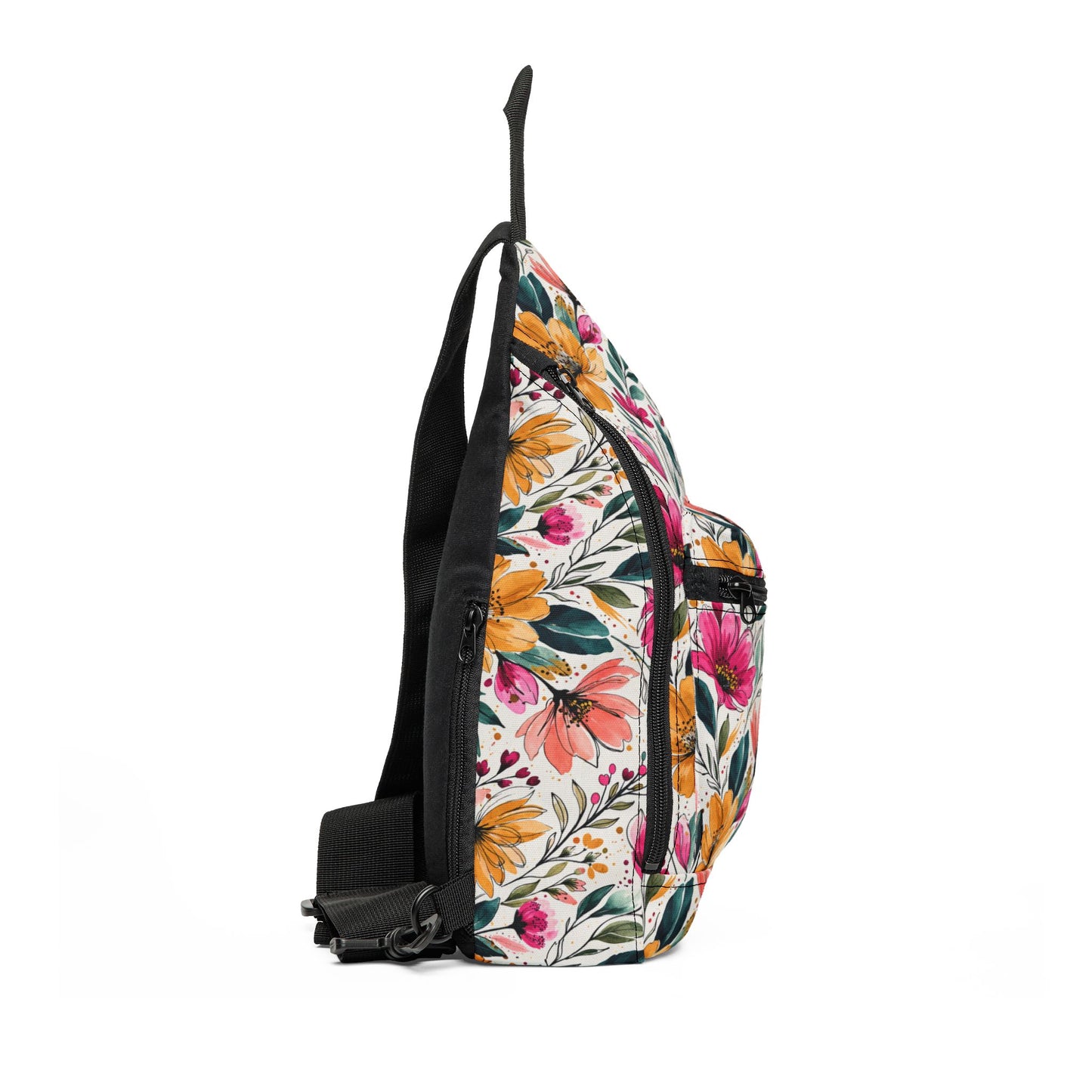 Modern Botanical Wildflower Pattern – Splatter Bloom Collection – Crossbody Sling Bag