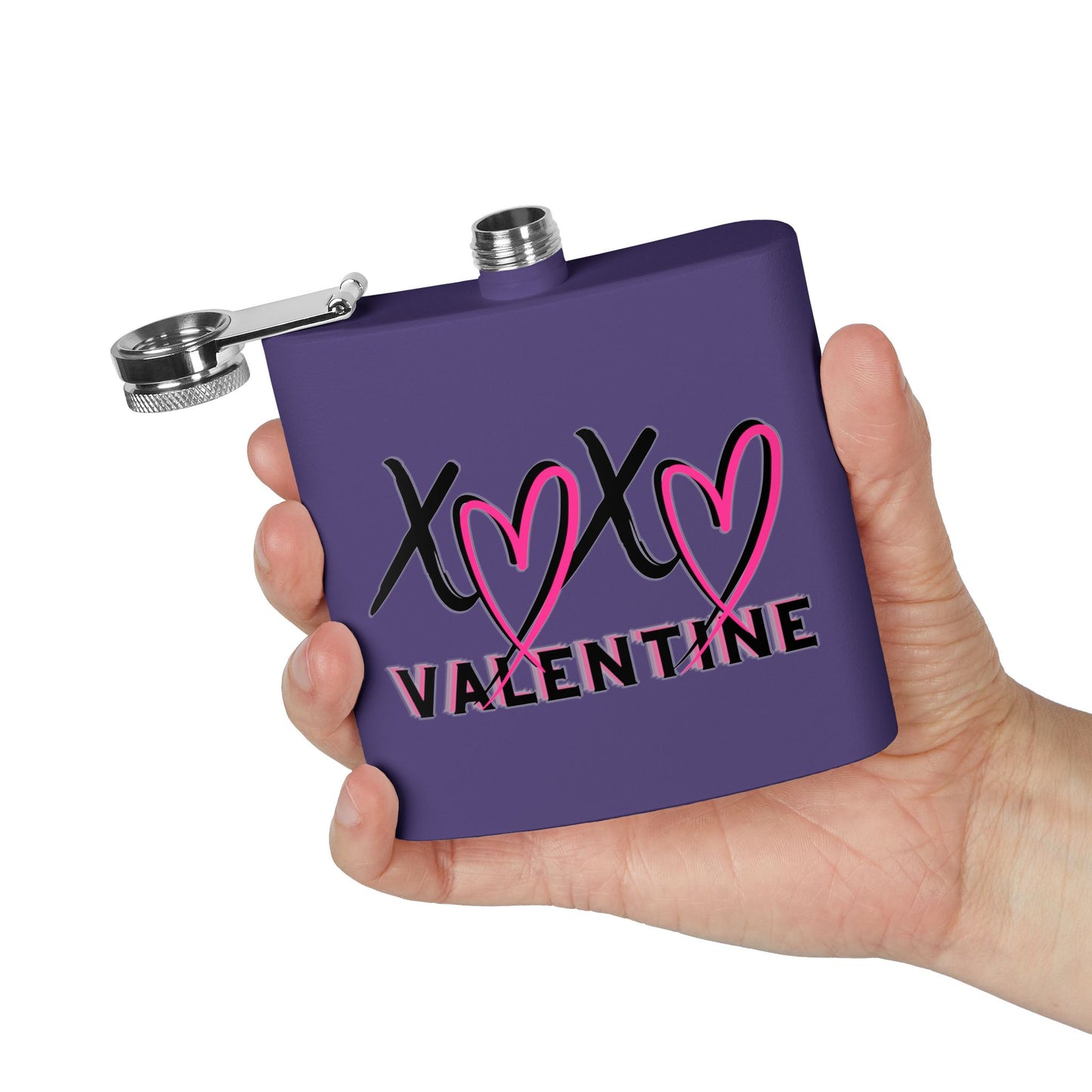 Flask - XOXO Valentine Stainless Steel 6oz Hip Flask