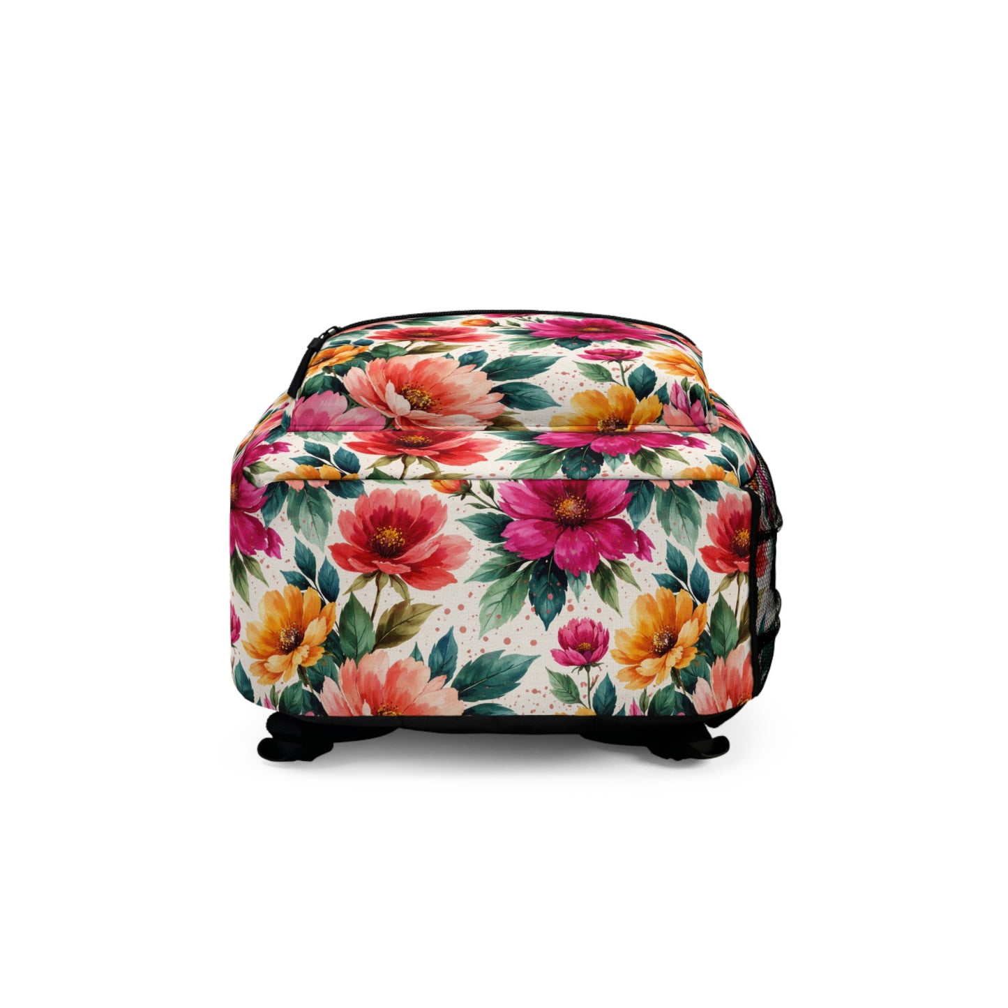 Electric Wildflower Garden Pattern – Splatter Bloom Collection – School Backpack