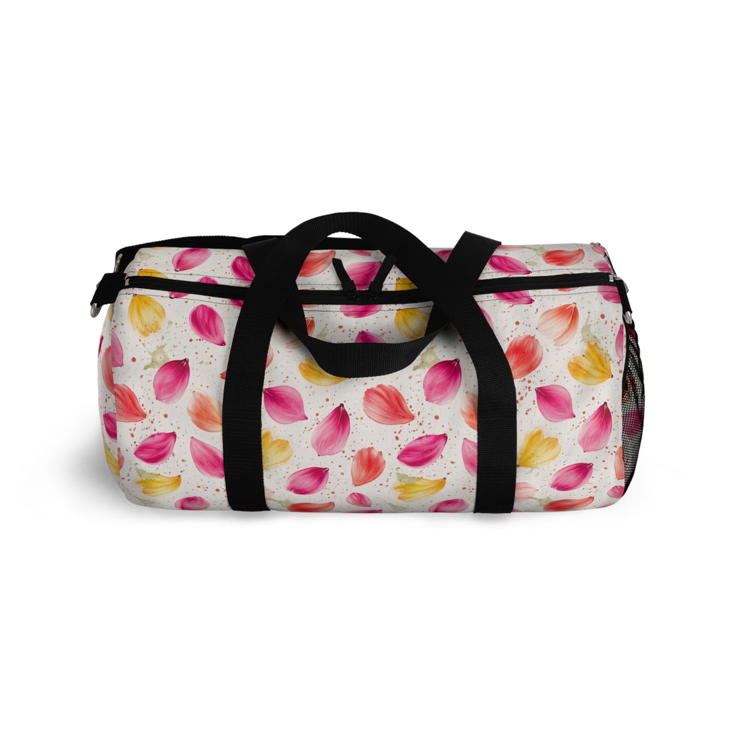 Watercolor Spring Petals Pattern – Splatter Bloom Collection – Duffel Travel Bag