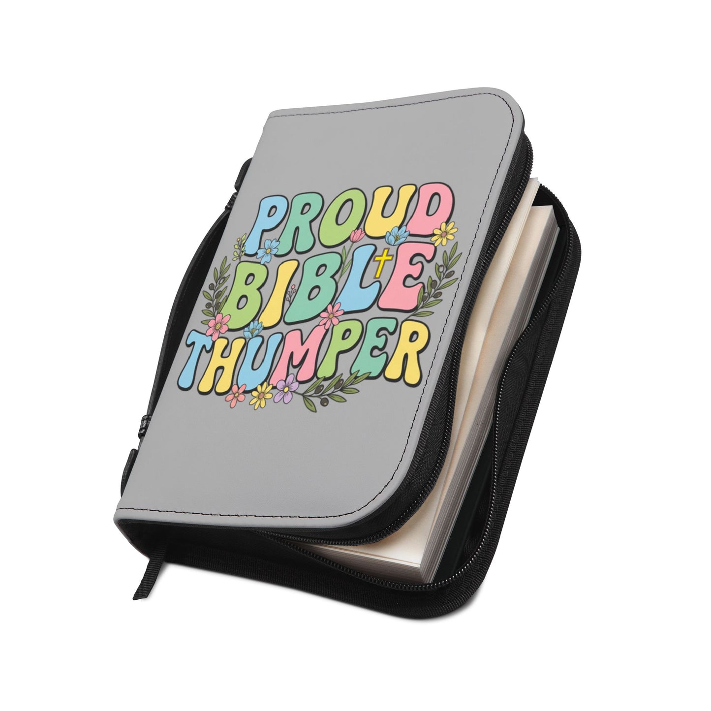 Proud Bible Thumper Multicolor Spring Easter Faith Zippered Bible Cover