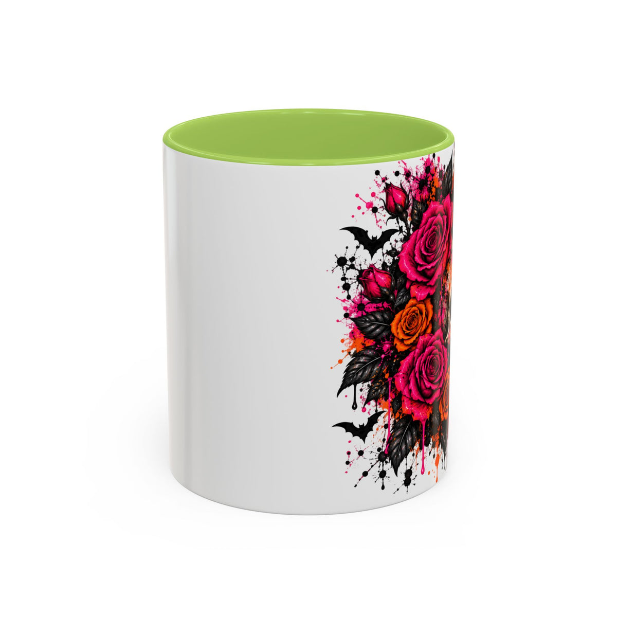 Deadly Blooms Coffee Mug | Gothic Floral Skull Ceramic Mug by Subbin4Sanity