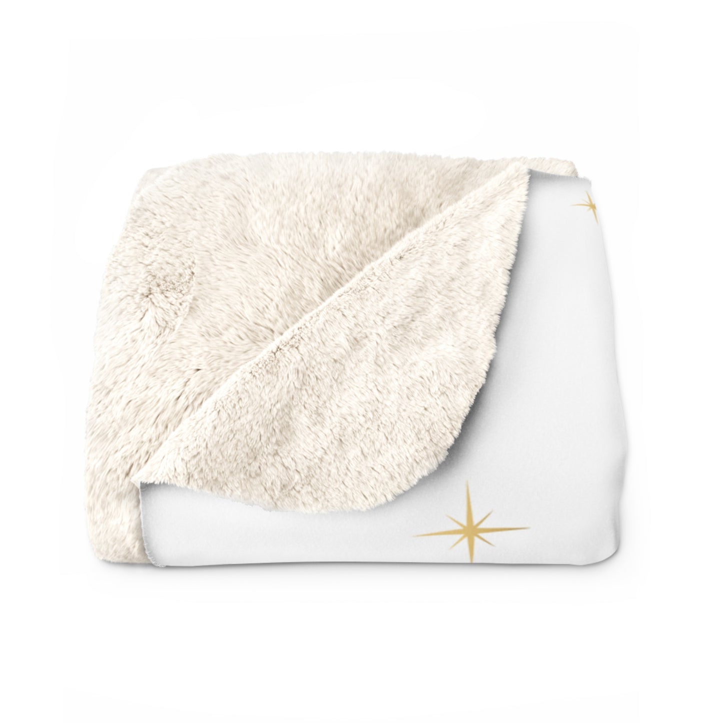 White Christmas sherpa fleece blanket with funny holiday quote