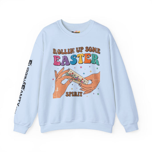 "Rollin Up Some Easter Spirit" Holiday Sweatshirt — Cozy Easter Crewneck