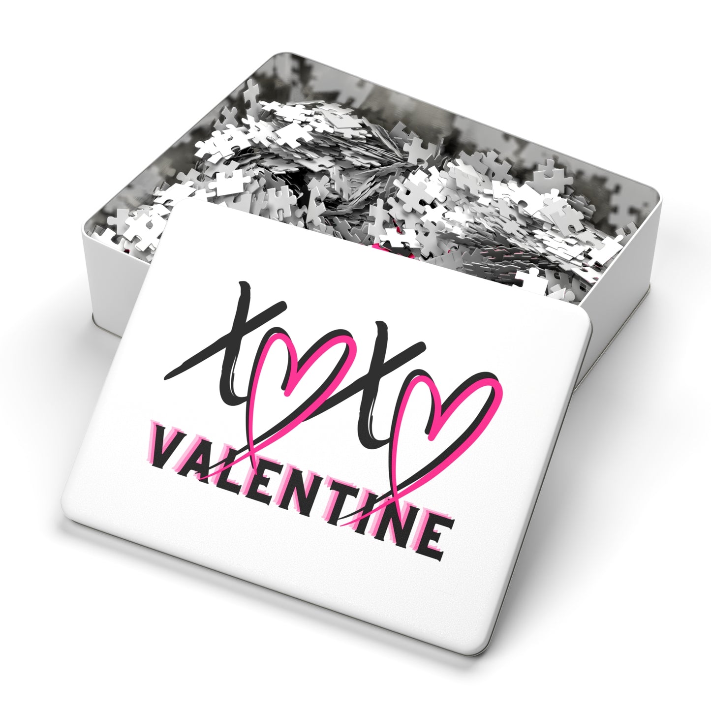 Valentines XOXO Jigsaw Puzzle — Romantic Tin Box Gift