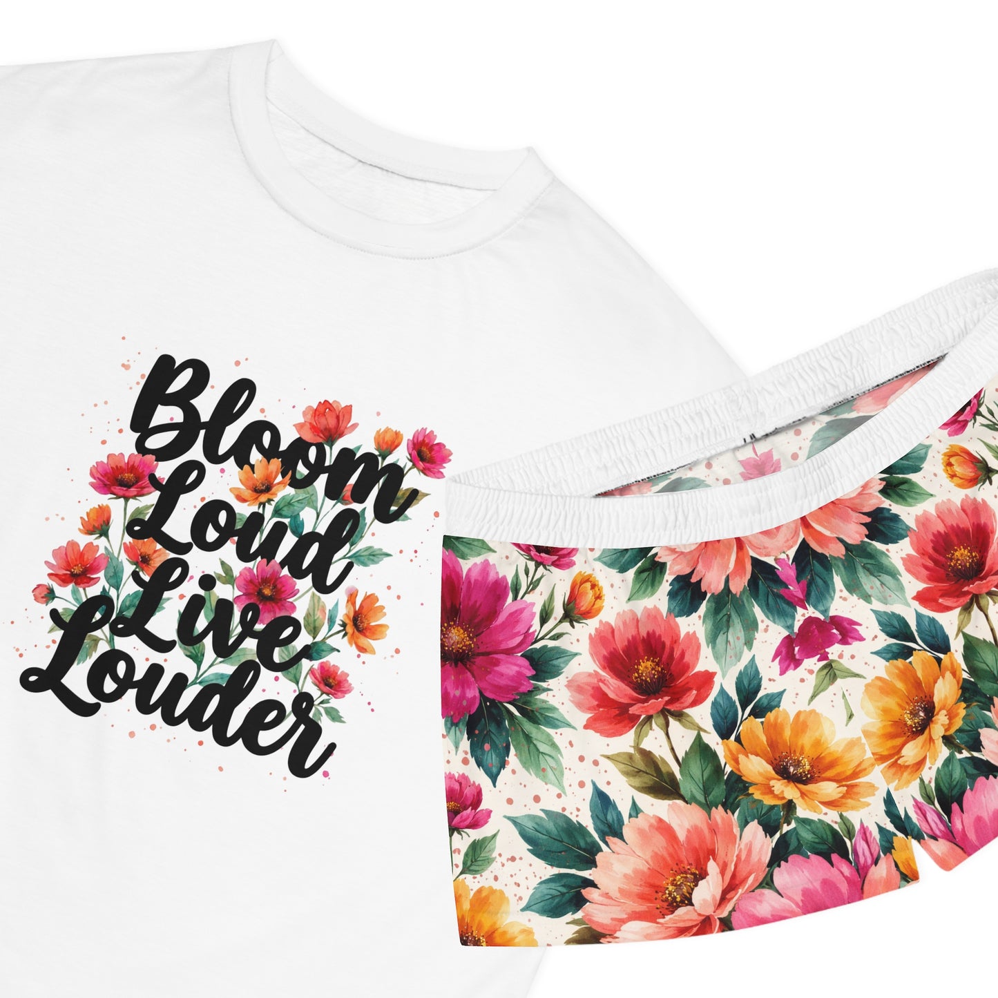 "Bloom Loud Live Louder" Women's Short Pajama Set