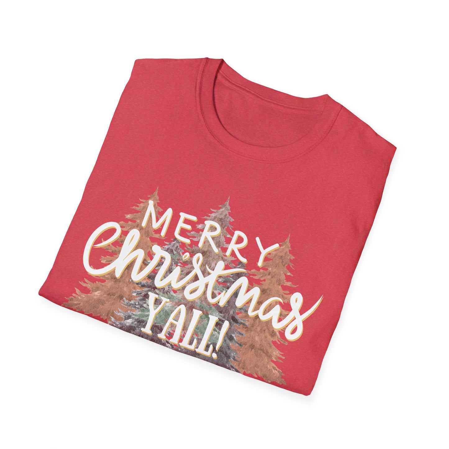 Merry Christmas Y’all Graphic T-Shirt | Southern Holiday Tee by Subbin4Sanity