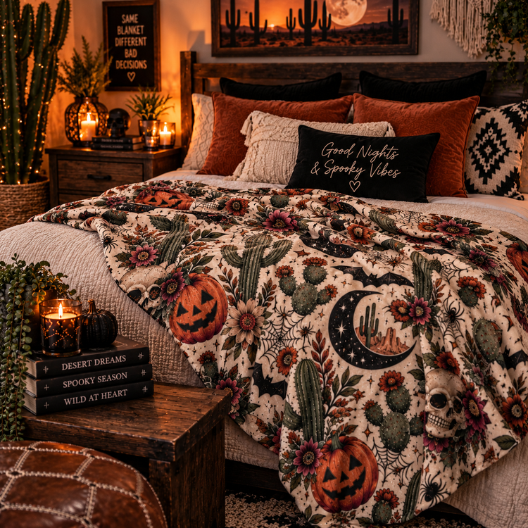 Boho After Dark Blankets