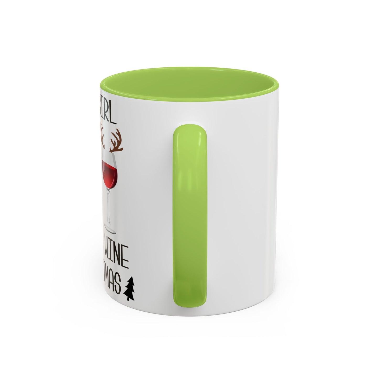 Christmas Coffee Mug, 11oz, "Just A Girl Who Loves Wine At Christmas"