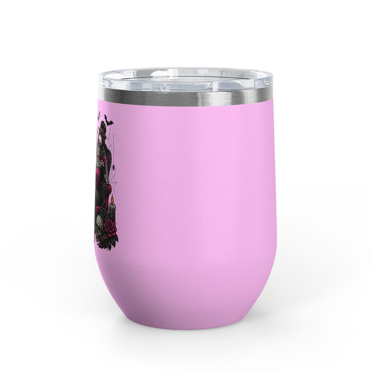 If Karma Needs Help, Call Me 12oz Wine Tumbler | Sarcastic Gothic Stainless Steel Cup by Subbin4Sanity