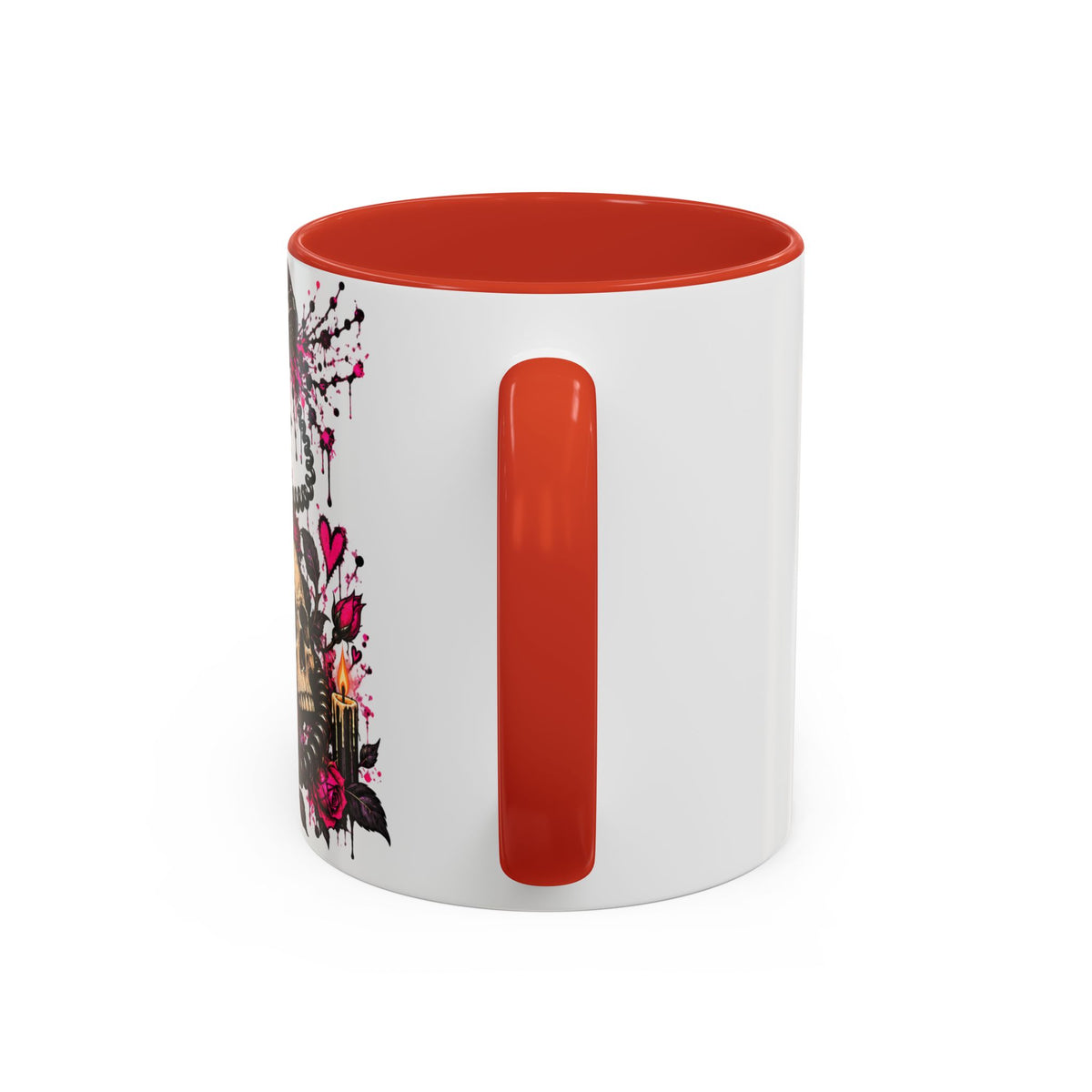 Karma’s Calling Coffee Mug | Gothic Skull & Telephone Ceramic Mug by Subbin4Sanity