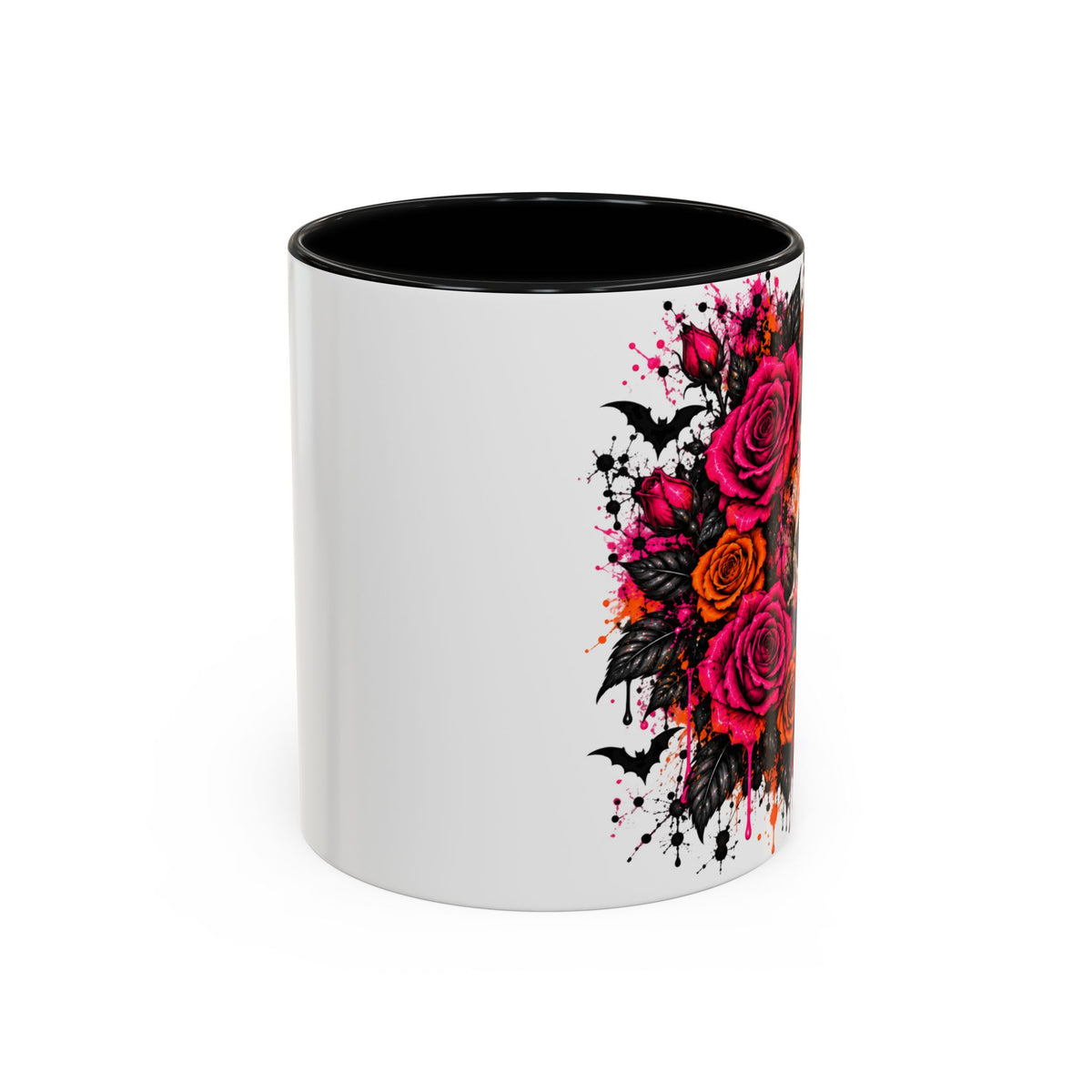 Deadly Blooms Coffee Mug | Gothic Floral Skull Ceramic Mug by Subbin4Sanity