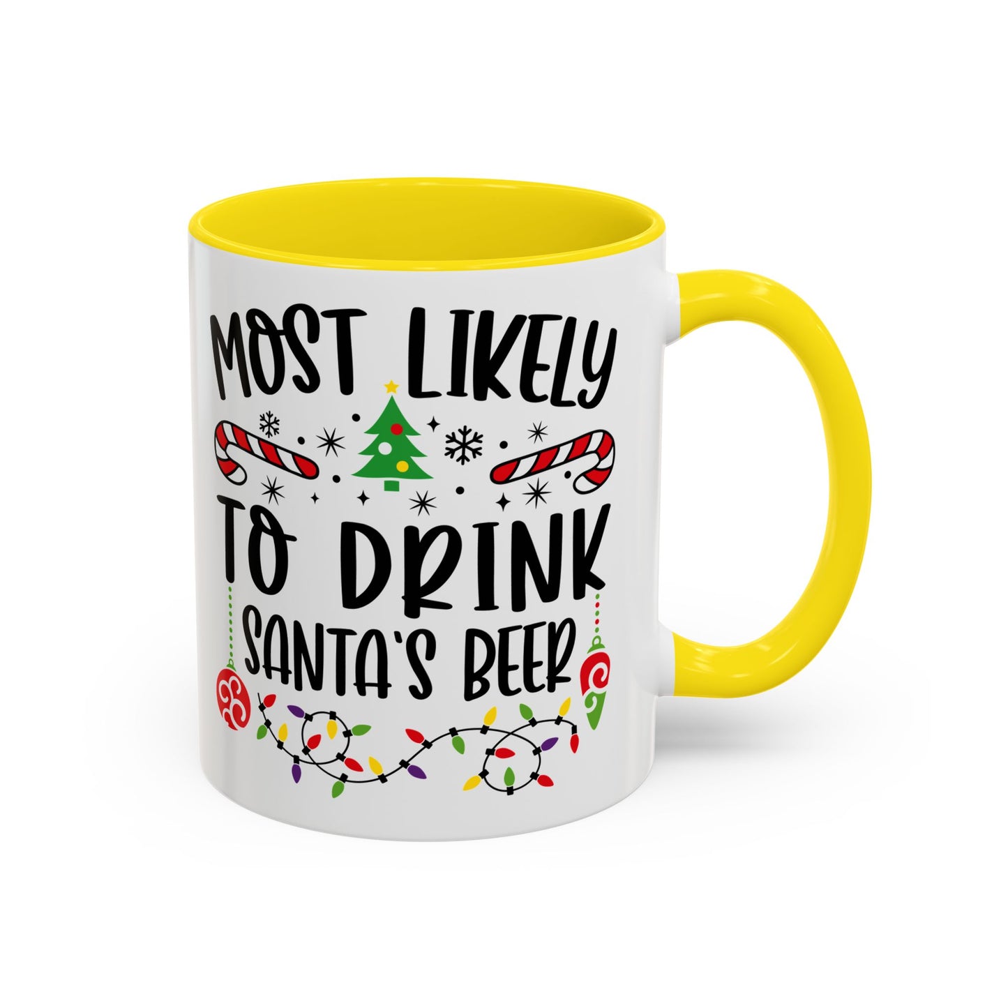 Christmas Coffee Mug, 11oz, "To drink Santa's beer"
