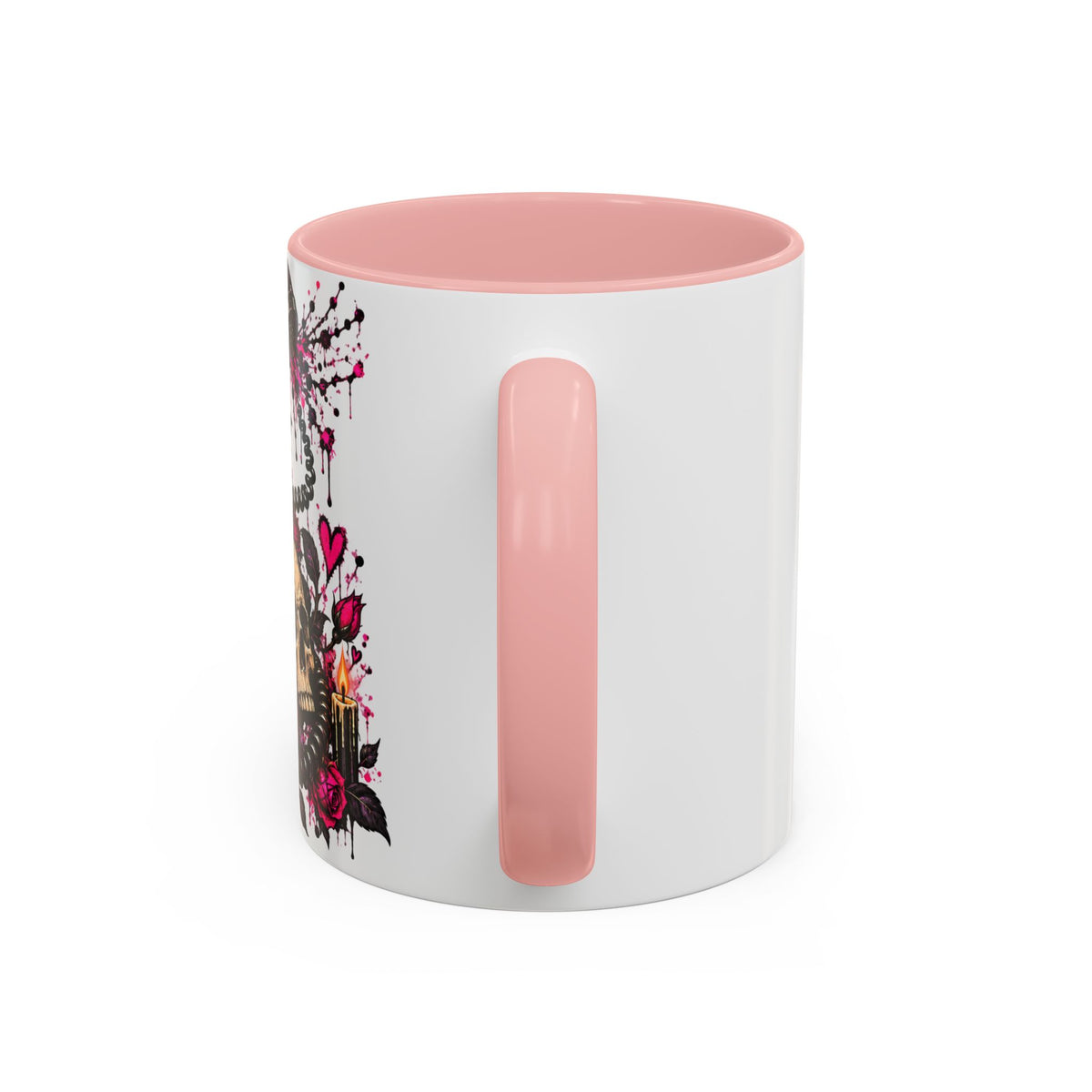 Karma’s Calling Coffee Mug | Gothic Skull & Telephone Ceramic Mug by Subbin4Sanity