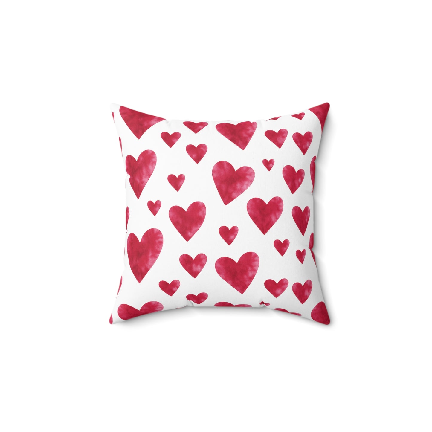 In My Self Love Era Red Watercolor Heart Patterned Double Sided Pillowcase & Pillow Insert