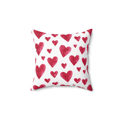 In My Self Love Era Red Watercolor Heart Patterned Double Sided Pillowcase & Pillow Insert