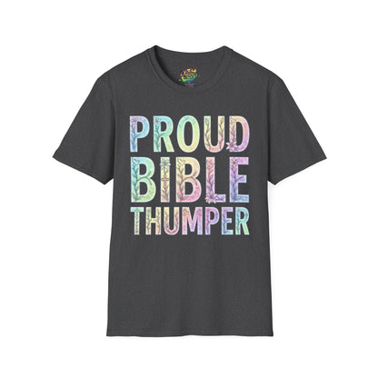 Proud Bible Thumper Pastel Rainbow Easter Faith Unisex Soft Style T-Shirt