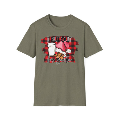 I Put Out For Santa Graphic T-Shirt | Funny Naughty Christmas Tee by Subbin4Sanity