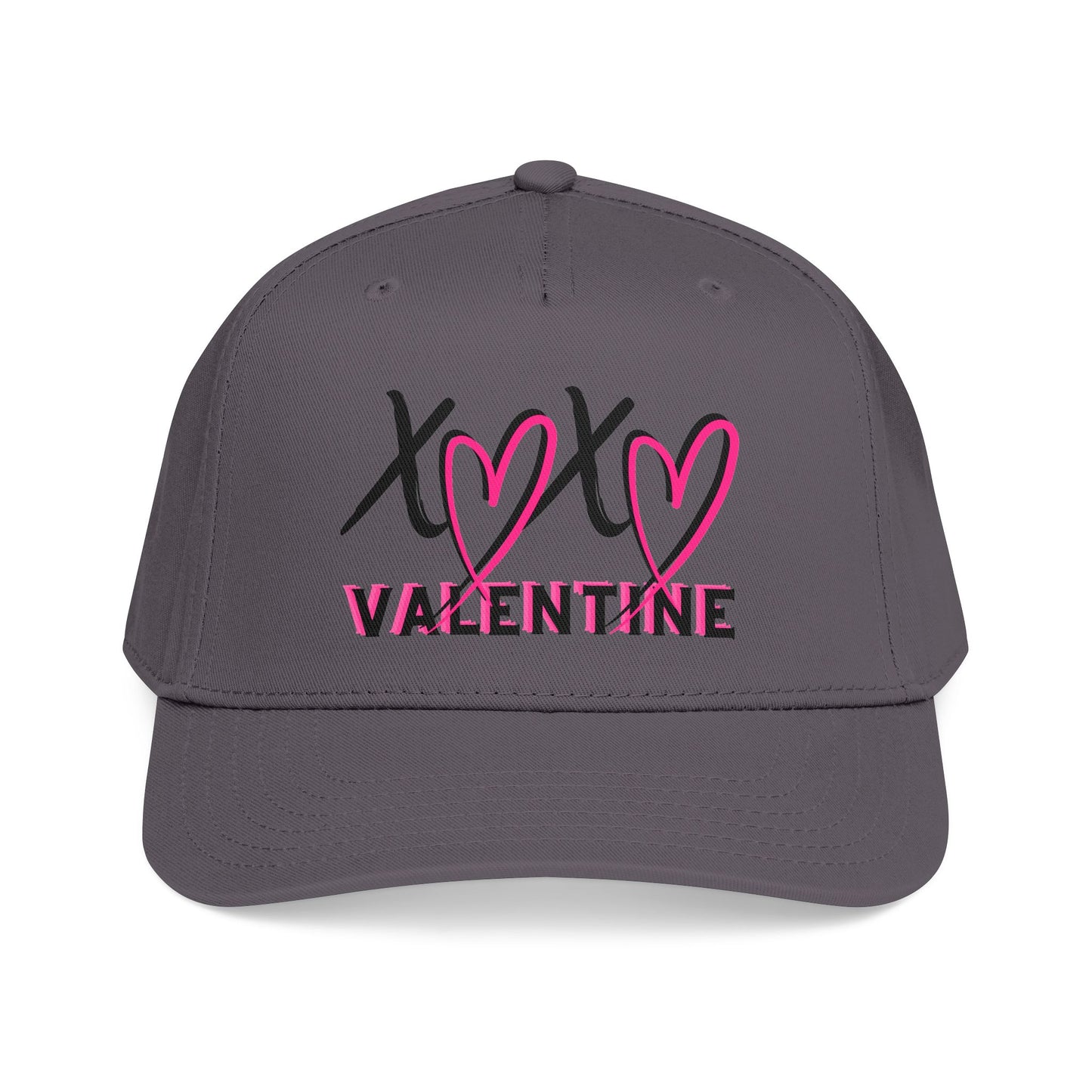 Valentine XOX Hearts Baseball Cap — Pink Heart DTF Valentine Hat
