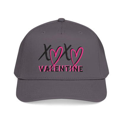 Valentine XOX Hearts Baseball Cap — Pink Heart DTF Valentine Hat