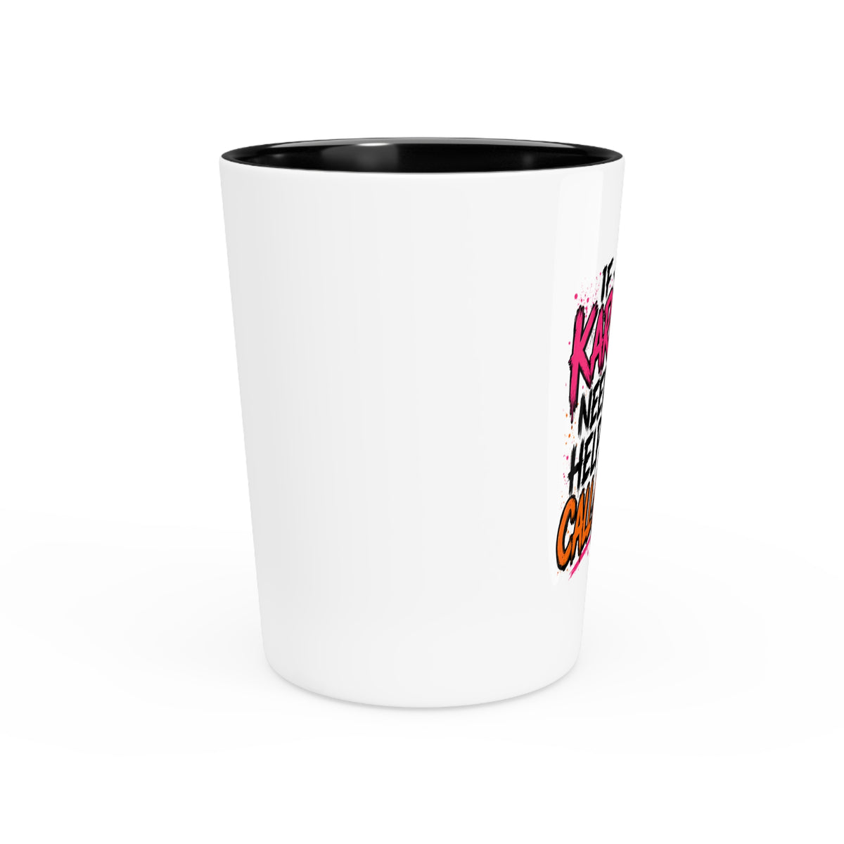 If Karma Needs Help, Call Me Shot Glass | Sarcastic Gothic Drinking Glass by Subbin4Sanity