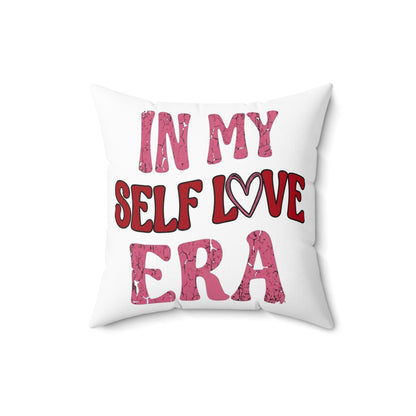 In My Self Love Era Red Watercolor Heart Patterned Double Sided Pillowcase & Pillow Insert
