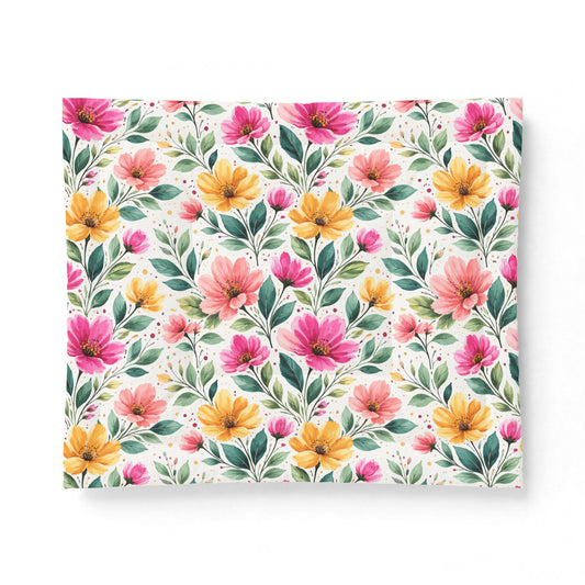 Watercolor Wildflower Garden Pattern – Splatter Bloom Collection – Comforter