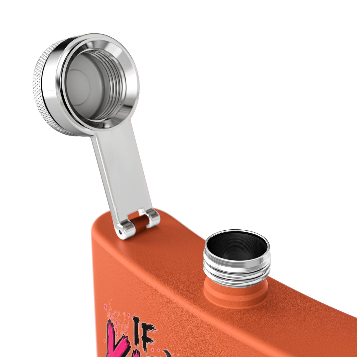 If Karma Needs Help, Call Me 6oz Stainless Steel Flask | Sarcastic Gothic Drinking Flask by Subbin4Sanity