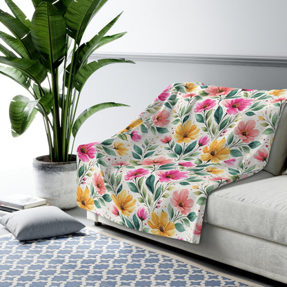 Watercolor Wildflower Garden Pattern – Splatter Bloom Collection – Original Seamless Design By Subbin4Sanity