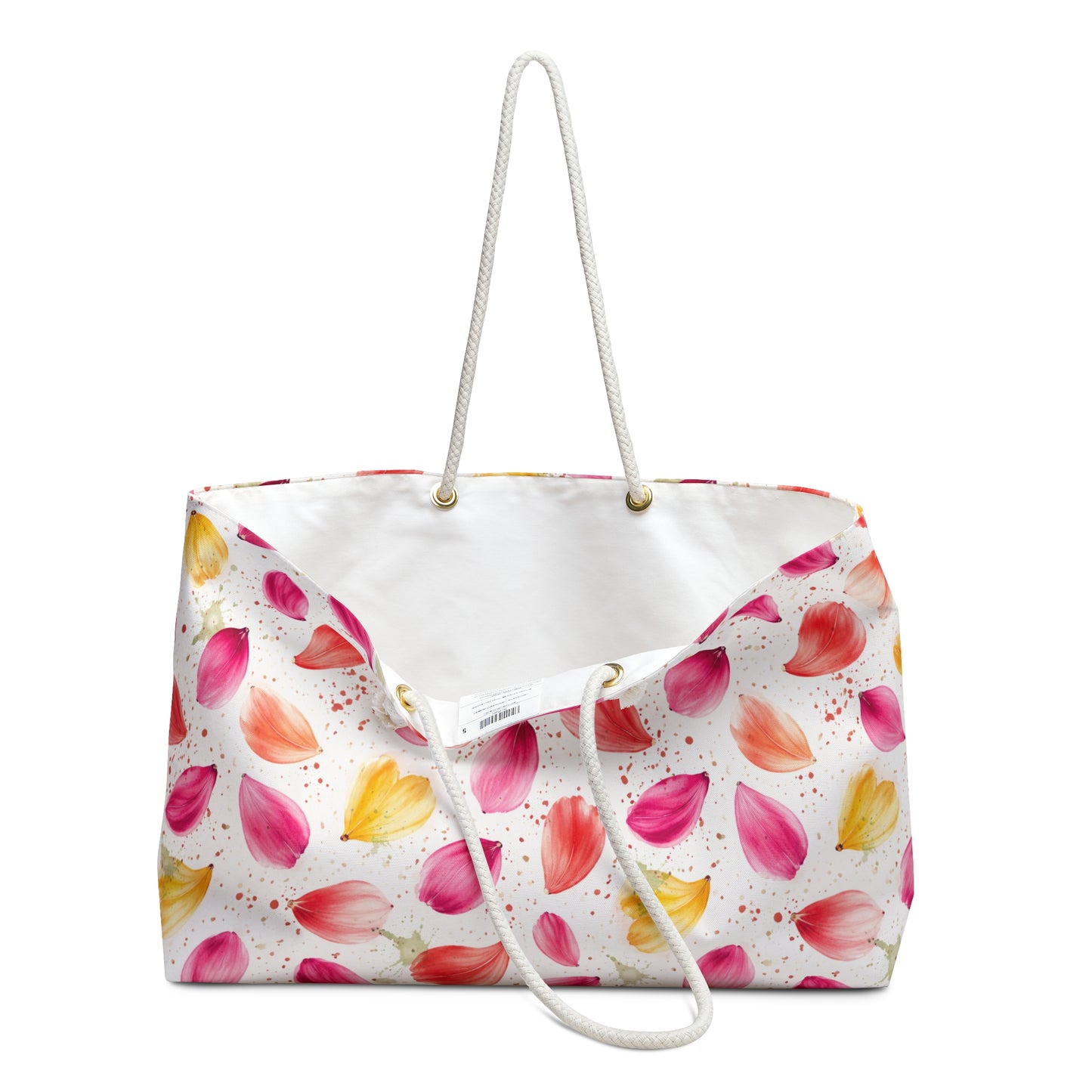Watercolor Spring Petals Pattern – Splatter Bloom Collection – Weekender Travel Tote Bag