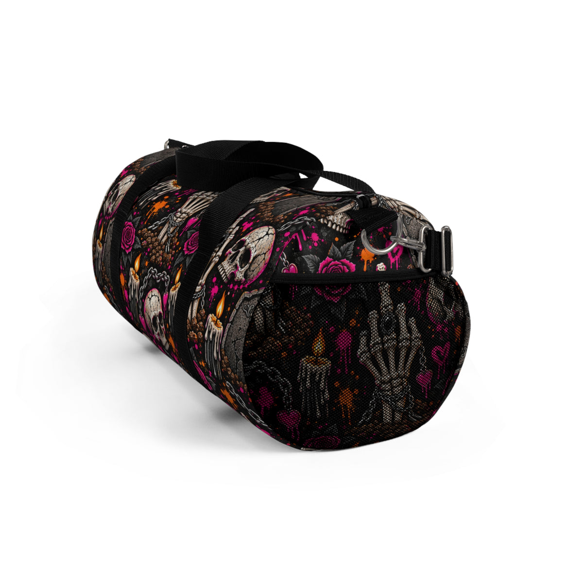 Dirt & Defiance Duffel Bag | Skull & Rose Halloween Travel Bag by Subbin4Sanity