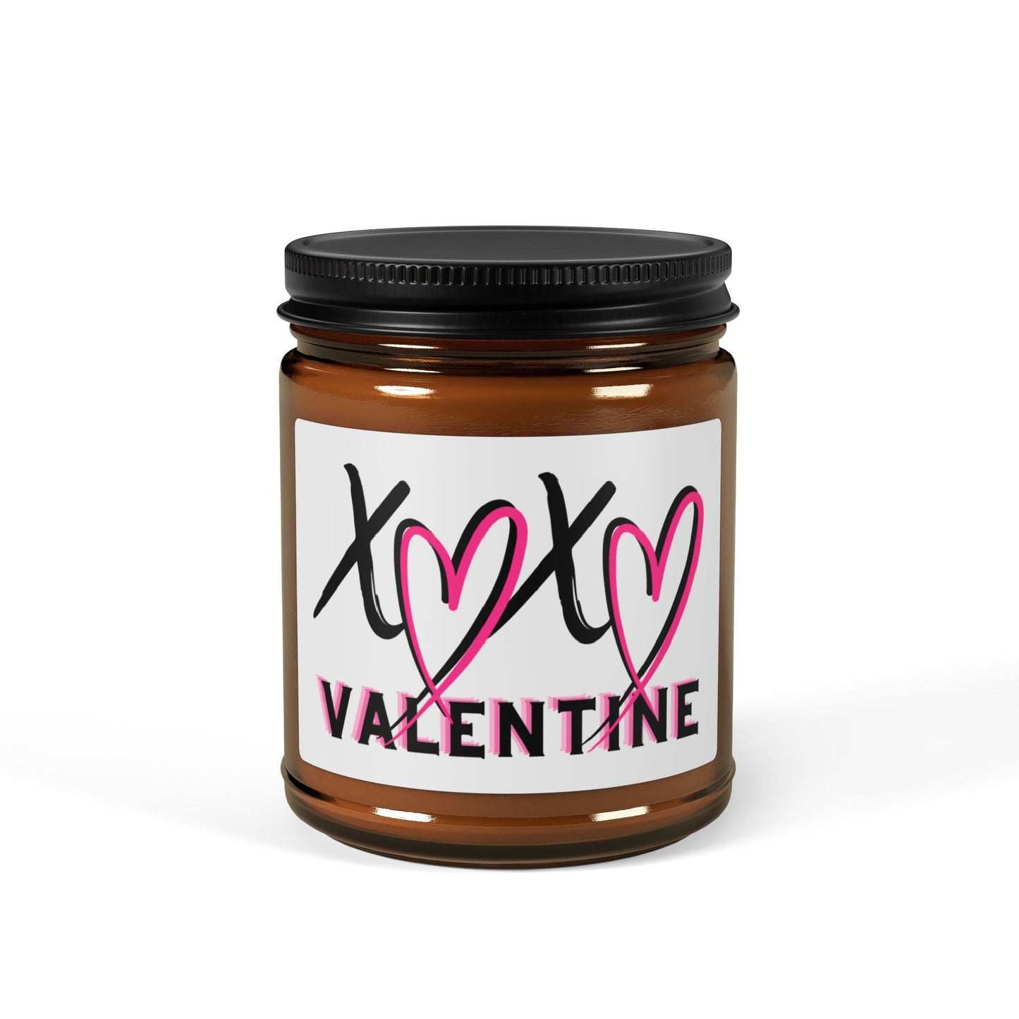 "XOXO Valentine" - Scented Amber Jar Soy Candle