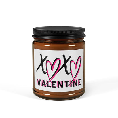 "XOXO Valentine" - Scented Amber Jar Soy Candle