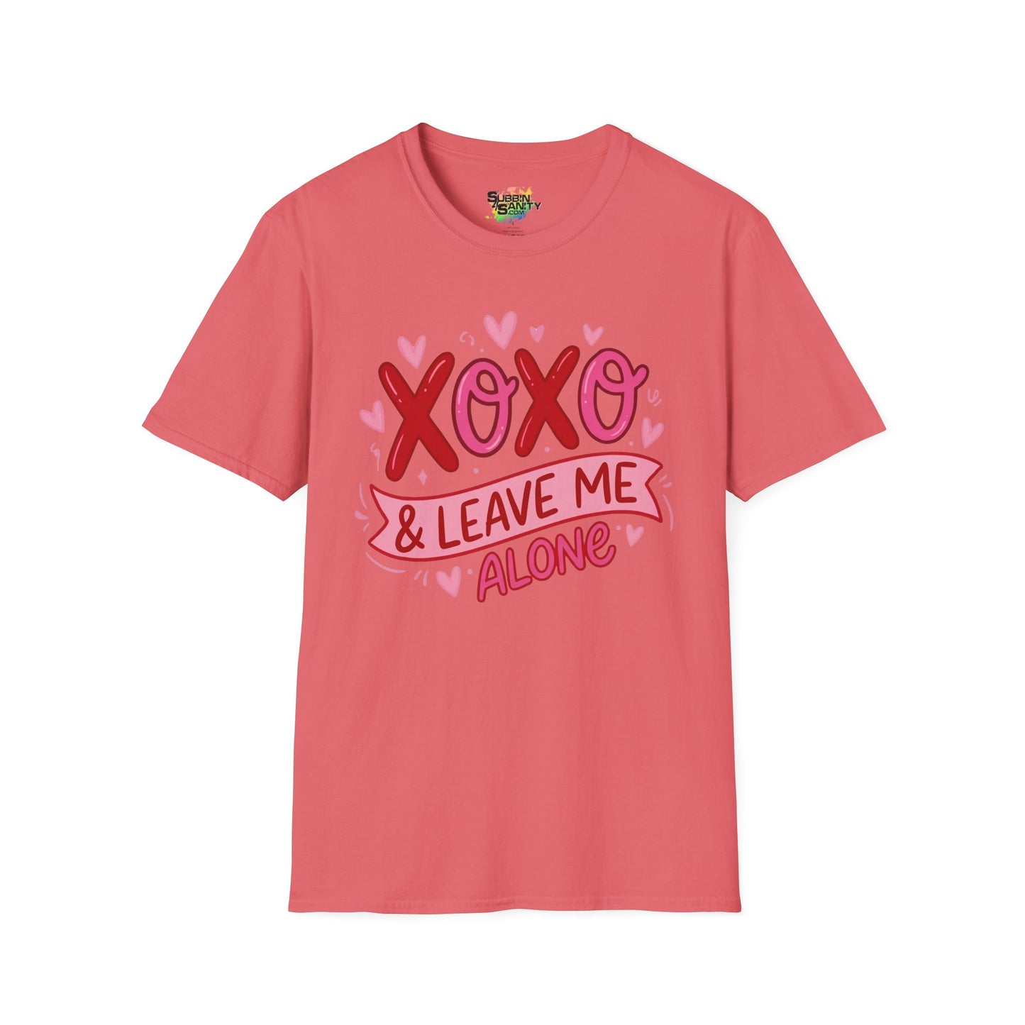 "XOXO & Leave Me Alone" Valentine T-Shirt – Cute Graphic Tee | Unisex Softstyle Valentine’s Day Shirt