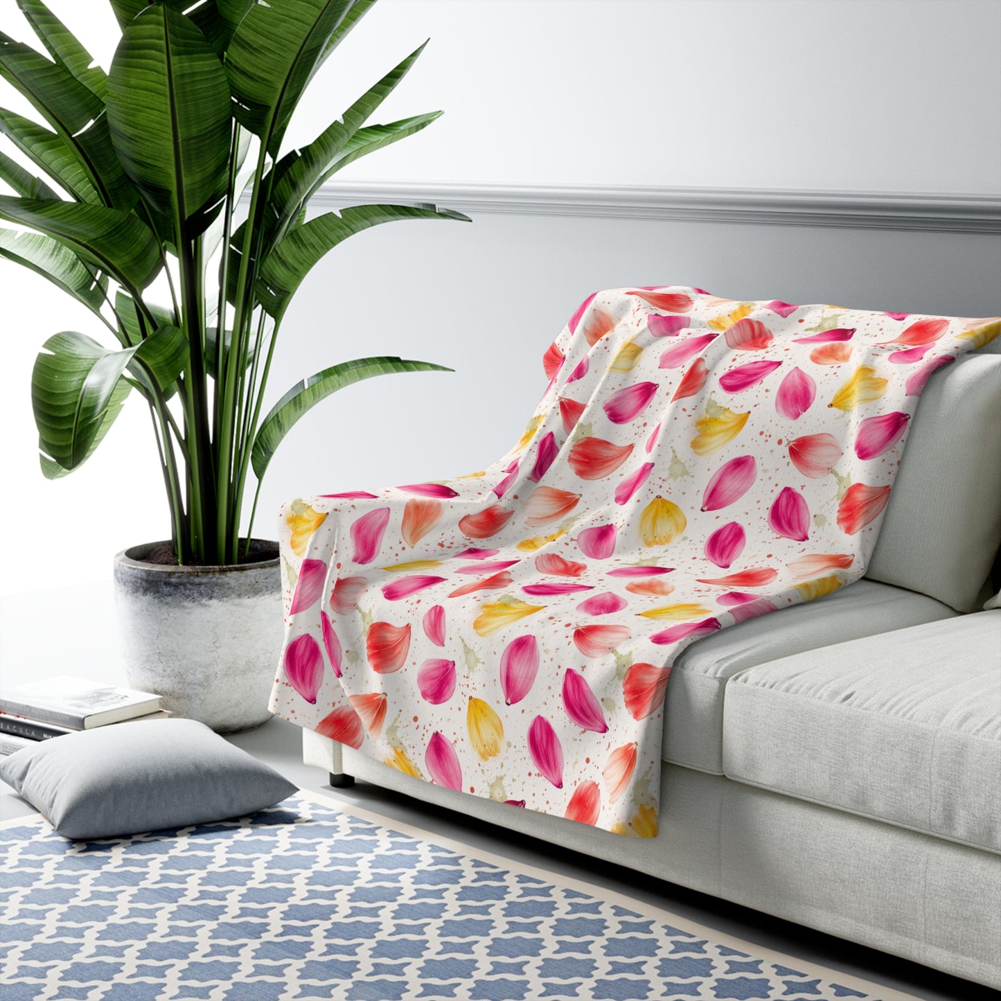 Watercolor Spring Petals Pattern – Splatter Bloom Collection – Original Seamless Design By Subbin4Sanity