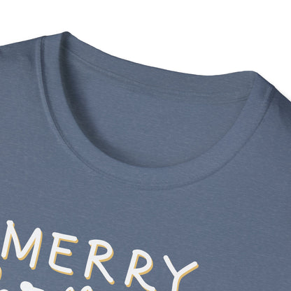 Merry Christmas Y’all Text Graphic T-Shirt | Southern Holiday Tee by Subbin4Sanity