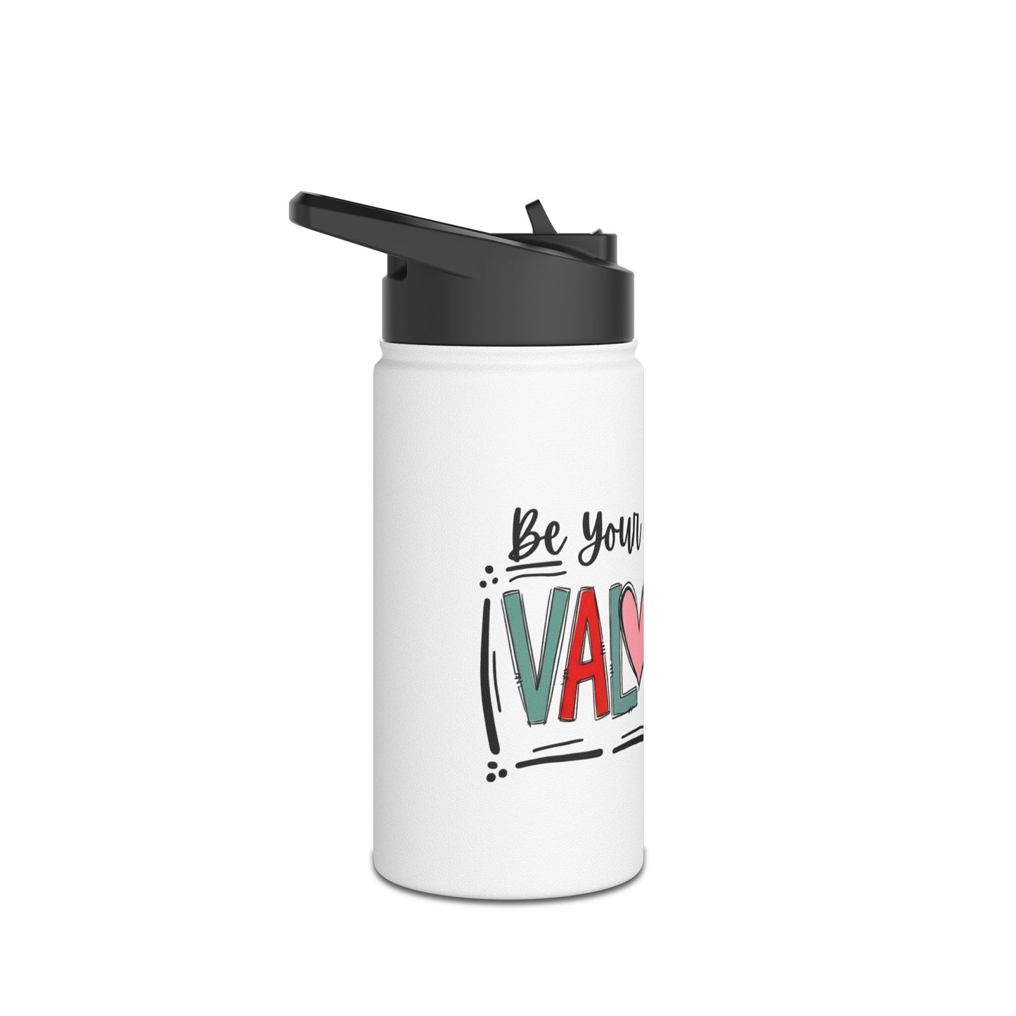 "Be Your Own Damn Valentine" Stainless Steel Valentines Water Bottle — Valentine's Day Water Bottle