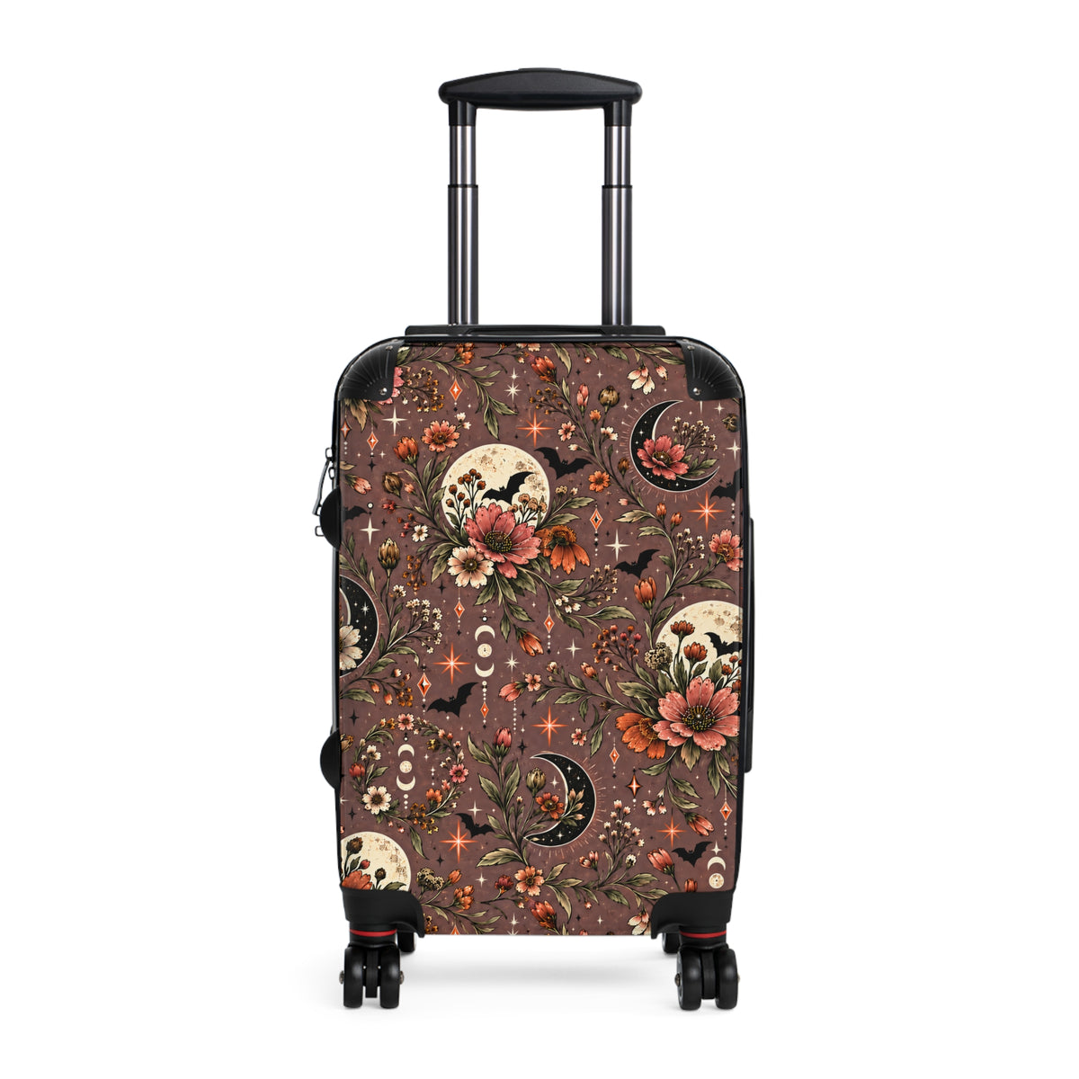 Midnight Wildflowers Suitcase | Boho Halloween Floral Luggage by Subbin4Sanity