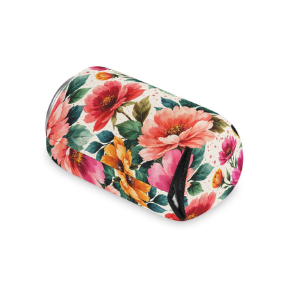 Electric Wildflower Garden Pattern – Splatter Bloom Collection — Lightweight Foam Grip Lined Koozie