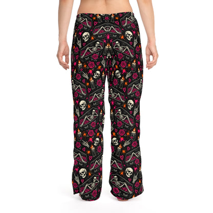 Too Dead To Give A Damn Pajama Pants | Dead & Unbothered Gothic Lounge Pants by Subbin4Sanity